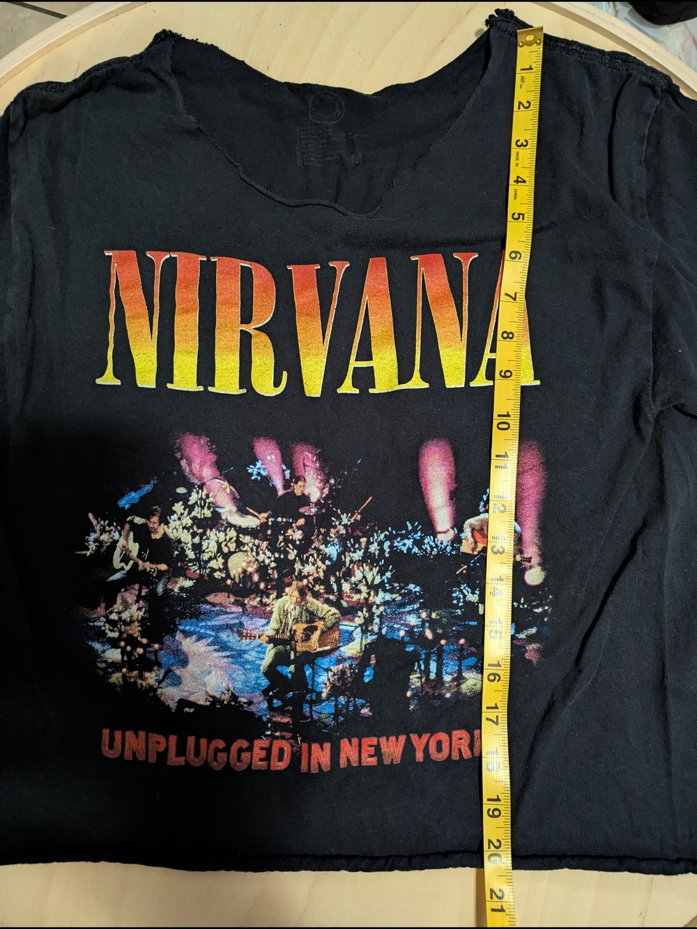 NIRVANA Black [Cut/MODIFIED] Unplugged Tee - Picture 2 of 2